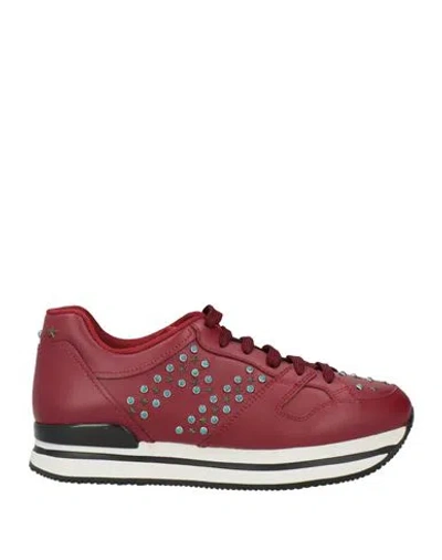 Hogan Woman Sneakers Brick Size 7 Leather
