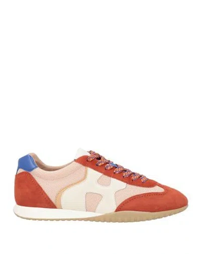 Hogan Woman Sneakers Brown Size 6 Leather
