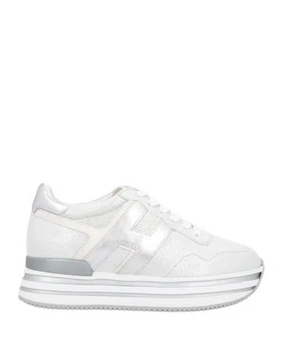 Hogan Woman Sneakers Light Grey Size 6 Leather