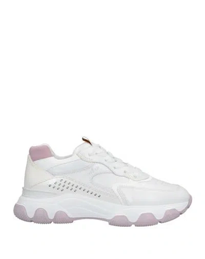 Hogan Woman Sneakers Light Grey Size 6 Leather