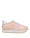 Hogan Woman Sneakers Light Pink Size 6.5 Soft Leather In Pink