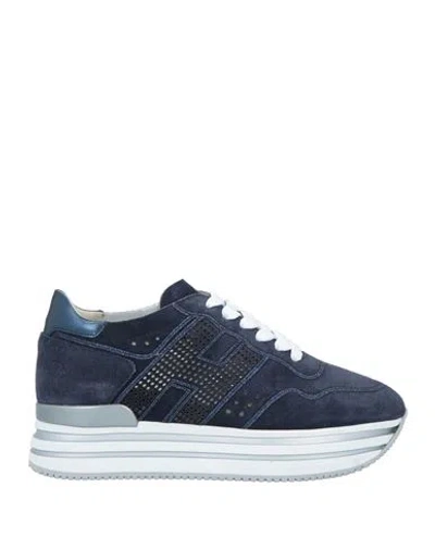 Hogan Woman Sneakers Midnight Blue Size 7.5 Leather