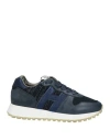 Hogan Woman Sneakers Midnight Blue Size 7 Leather, Textile Fibers In Blue