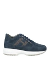 Hogan Woman Sneakers Midnight Blue Size 8 Leather