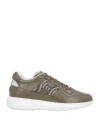Hogan Woman Sneakers Military Green Size 8 Soft Leather