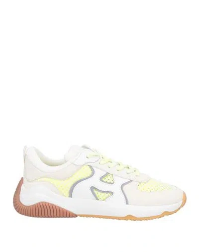 Hogan Woman Sneakers Off White Size 7.5 Leather, Textile Fibers