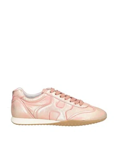 Hogan Woman Sneakers Pink Size 6.5 Leather