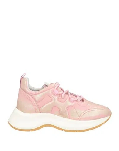 Hogan Woman Sneakers Pink Size 8 Goat Skin
