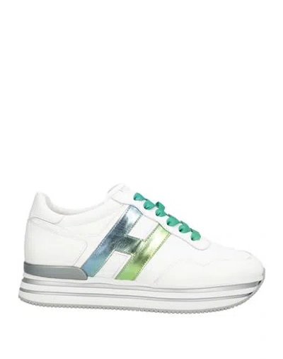 Hogan Woman Sneakers White Size 12 Leather