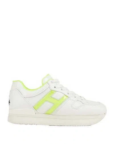 Hogan Woman Sneakers White Size 6.5 Leather, Textile Fibers, Regenerated Leather