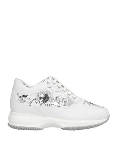 Hogan Woman Sneakers White Size 7.5 Leather