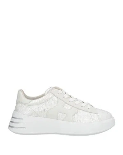 Hogan Woman Sneakers White Size 6 Leather, Textile Fibers
