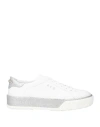 Shop Hogan Woman Sneakers White Size 7.5 Leather, Textile Fibers