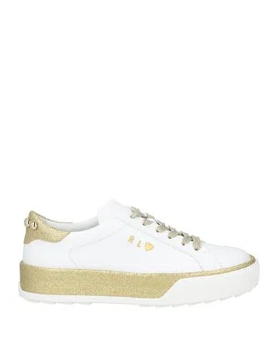 Hogan Woman Sneakers White Size 7.5 Textile Fibers, Leather