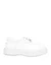 Hogan Woman Sneakers White Size 7.5 Textile Fibers, Synthetisches Material In White