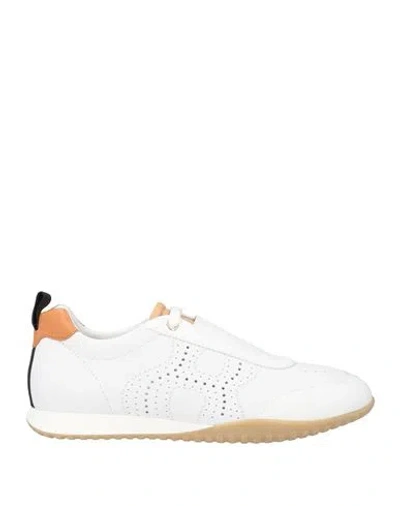 HOGAN HOGAN WOMAN SNEAKERS WHITE SIZE 7.5 LEATHER