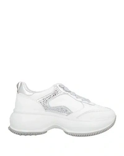 Hogan Woman Sneakers White Size 8 Leather