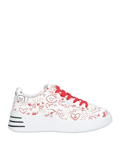 Hogan Woman Sneakers White Size 8 Leather