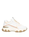 Hogan Woman Sneakers White Size 8 Leather In White