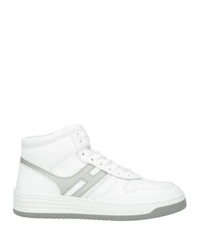 Hogan Woman Sneakers White Size 8 Leather In Multi