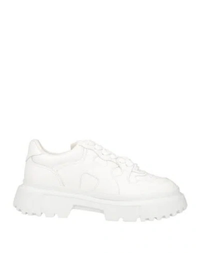 Hogan Woman Sneakers White Size 10 Soft Leather