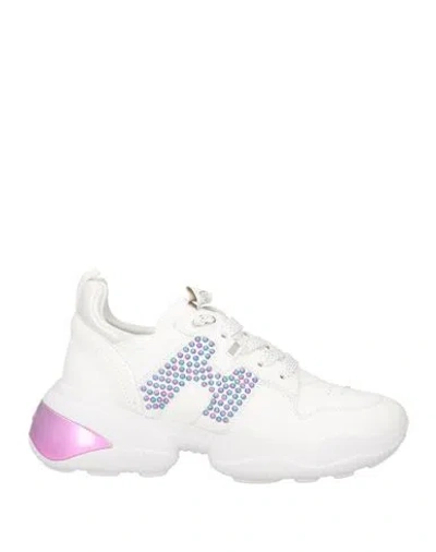Hogan Woman Sneakers White Size 8 Leather