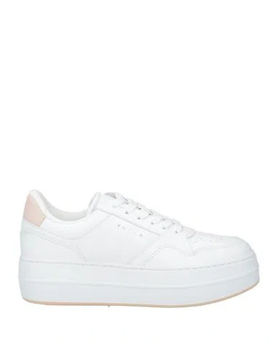 Hogan Woman Sneakers White Size 8 Leather In Multi