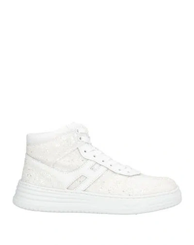 Hogan Woman Sneakers White Size 8 Synthetisches Material, Leather
