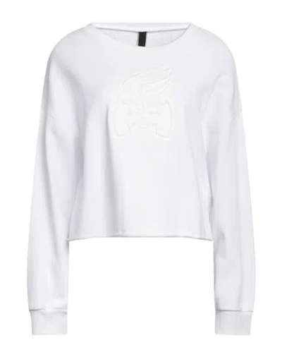 Hogan Woman Sweatshirt White Size L Cotton, Elastane