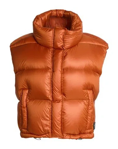 Hogan Woman Vest Orange Size M Polyamide