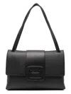 Hogan H-bag Medium Leather Crossbody Bag In Black