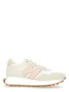 Hogan Leather Sneakers With Rubber Sole And Suede Accents In Pattern