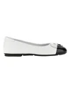 Hogan H661 Leather Ballerina Shoes In B001(bianco) B999(nero)