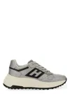 Hogan Side Logo Patch Platform Sneakers In Grey