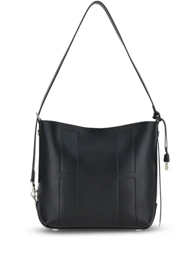Hogan Leather Shoulder Handbag For Women In Black