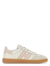 Hogan Cool Low-top Sneakers With Contrasting Suede And Leather In Pink