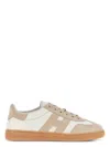 Hogan Cool Low-top Sneakers With Contrasting Suede And Leather In Nude & Neutrals