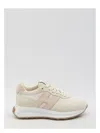Hogan H669 Suede And Leather Sneakers In Ivory