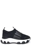 Hogan Hyperactive Slipon Sneakers In Leather And Neoprene In Nero