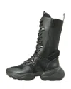 Hogan Interaction Leather Boots In Gray
