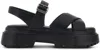 Hogan Leather Sandal With Midsole Sandals In Black