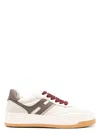 Hogan Leather Sneakers Panels Contrasting In Ivory