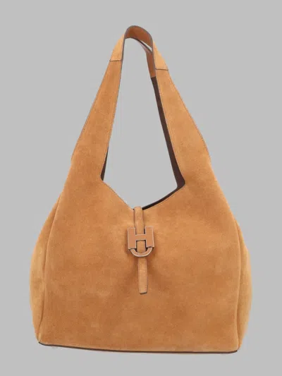 Hogan Women's Trend Shopping Tote Bag, 41 X 28 X 15 Cm, 100% Leather In Sand