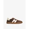 Hogan Low-top Suede Sneakers With Contrasting Stripe In Black