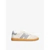 Hogan Cool Suede-trimmed Leather Sneakers In Blue Other