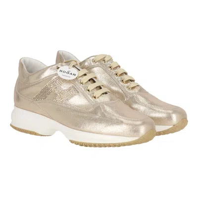 Hogan Womens Gold Sneaker