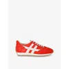 Hogan Red Suede Leather Sneakers In Red