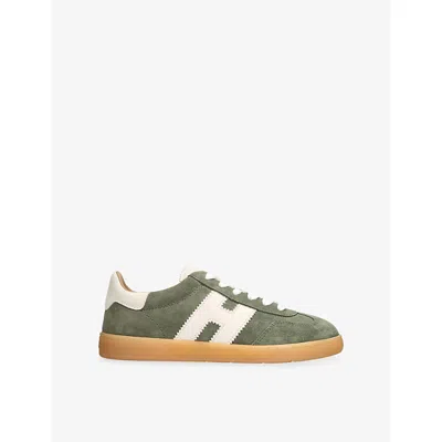 Hogan Womens Green Cool Suede Low-top Trainers Eur 38/5 Uk