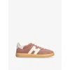 Hogan Low-top Sneakers Suede Finish In Pale Pink