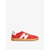 Hogan Cool Leather And Suede Sneakers In Red